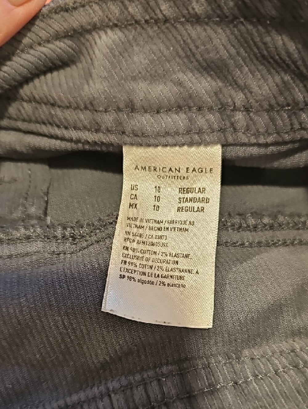 American Eagle High Waisted Corduroy Mini Skirt; EUC; Size 10; Teal color - Picture 7 of 7